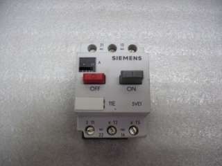 Siemens Manual Motor Starter 3VE1010 2K  