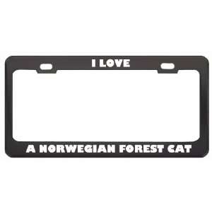 Love A Norwegian Forest Cat Cat Animals Pets Metal License Plate 