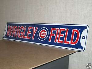Chicago Cubs Wrigley Field 5x24 Metal Sign  