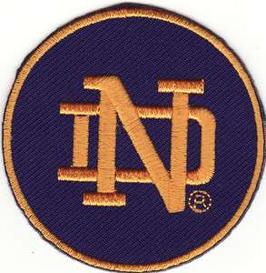 Notre Dame 2 1/2 Round Embroidered Iron On Patch *NEW*  