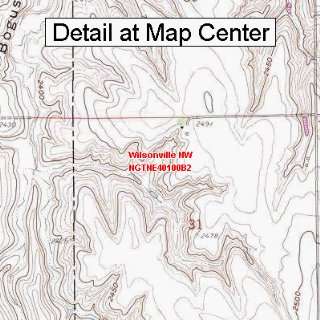  USGS Topographic Quadrangle Map   Wilsonville NW, Nebraska 