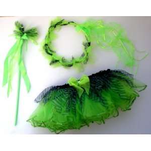  Green Pixie Princess Role Play Dress Up Set For Toddler 