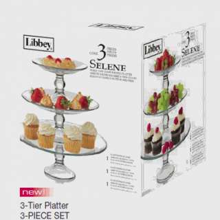   selene 3 tier server will look great while saving space on your buffet