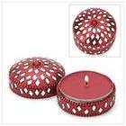25 Jeweled Keepsake Candles Tin Container /Glass Accent