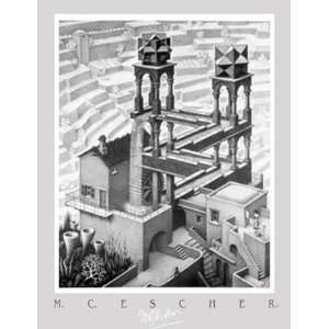  Waterfall   Poster by M.C. Escher (19 1/2x27 1/2) Patio 