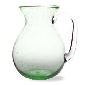  TAG bubble glass pitcher, green