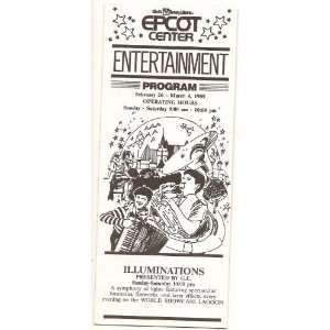 1989 Walt Disney World Epcot Center Entertainment Program 