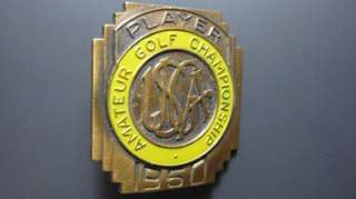 1950 AMATEUR GOLF CHAMPIONSHIP PLAYER BADGE USGA MINNEAPOLIS GOLF CLUB 
