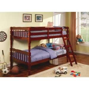  Wildon Home 5040CH 7eattle Twin/Twin Bunk Bed in Cherry 