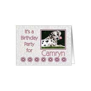  Birthday party invitation for Camryn   Dalmatian puppy dog 