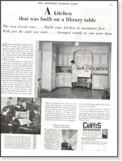 1932 Curtis woodwork Clinton, IA. kitchen cabinets AD  