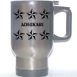  Personal Name Gift   ADHIKARI Stainless Steel Mug (black 