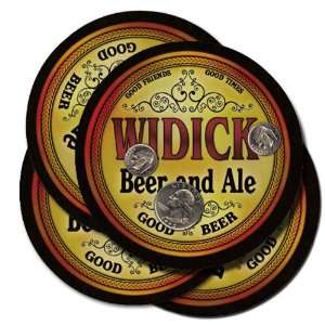  WIDICK Family Name Beer & Ale Coasters 