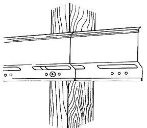 Splice channel by nesting (not butting) directly over stud. Screw 