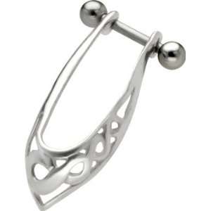   14K White Gold INFINITY CELTIC Cartilage Earring FreshTrends Jewelry