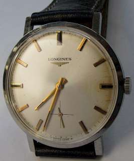 Longines caliber 490 17 j. wrist watch in stainless steel   
