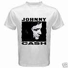 JOHNNY CASH T SHIRT WHITE SIZE L  