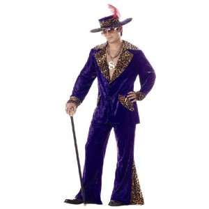 Party By California Costumes Pimp Purple Crushed Velvet Adult Costume 