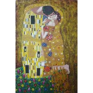  The Kiss of Klimt replica Oil Painting on Canvas Hand Made 