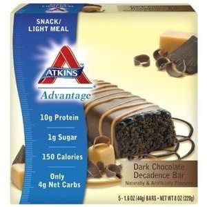  Atkins Advantage Bar Dark Chocolate Decadence 5 bars 