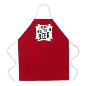   Apron Here for the Beer Apron, Red, One Size Fits Most