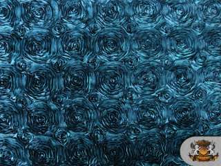 Rosette Satin BLUE MUNSELL Fabric / 56 wide Sold By the Yard  