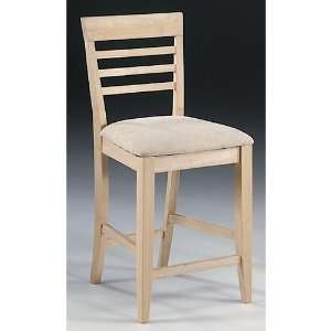  Whitewood Roma stool with upholstered seat   24 SH 