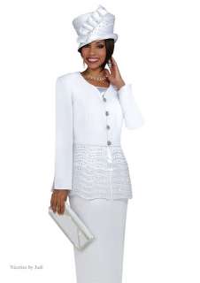 Ben Marc 4611 White Church Dress Skirt Suit 12, 14, 16, 18, 20, 22, 24 