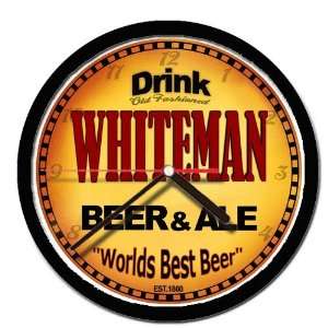  WHITEMAN beer and ale cerveza wall clock 