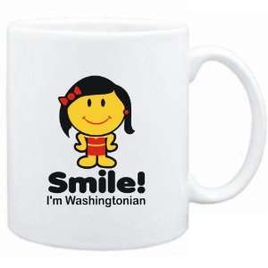  Mug White  Smile I am Washingtonian   Woman  Usa States 