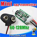 10*Mini FM transmitter bug wiretap dictagraph interceptor 60MHZ 128MHZ 
