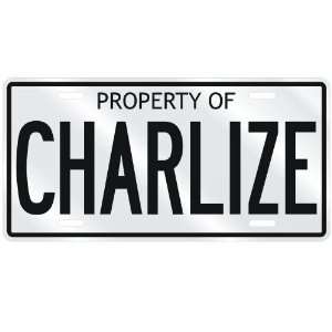  NEW  PROPERTY OF CHARLIZE  LICENSE PLATE SIGN NAME