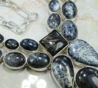 DENDRITIC OPAL NECKLACE 18 1/2; T1136  