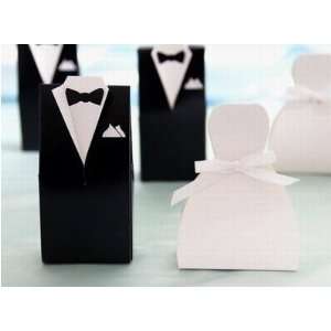  50 Formal WHITE Bridal Dress Wedding FAVORS Gift Boxes 