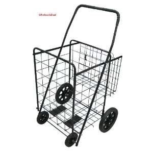  Folding Shopping Cart   Solid Rubber   Strong Tires
