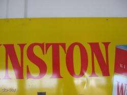   BRIGHT COLORFUL VINTAGE TIN WINSTON CIGARETTE ADVERTISING SIGN  