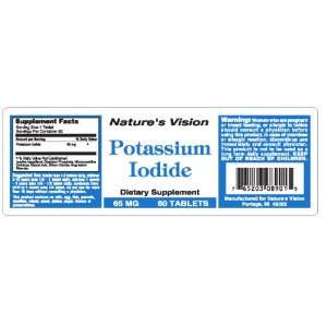  Natures Vision Potassium Iodide   60 Tablets Health 
