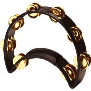  Rhythmtech Tambourine With Brass Jingles Black 9.5 Inches 