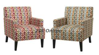 Avenue Six Carrington Arm Chair   Printed Fabric Living Room Lounge 
