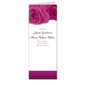    125 Wedding Programs   Fuschia Sunset Rose