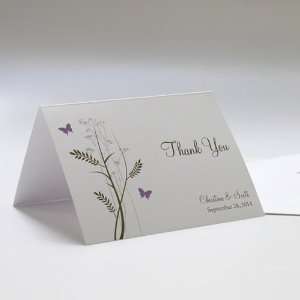  Romantic Butterfly Thank You Card   Powder Blue Health 