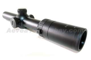 Tactical 1 4x24 Illuminated Red Dot Monotube Rifle Scope  