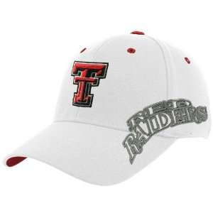   World Texas Tech Red Raiders White Bootleg One Fit Hat Sports