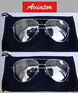 Pairs Men Classic Mirror Top Gun Aviator Sunglasses  