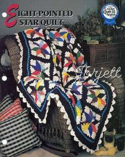 Eight Pointed Star Quilt, Annies crochet pattern  
