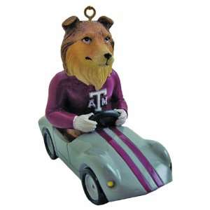  Texas A&M Mascot Race Car Ornament