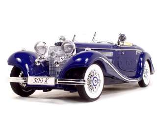 1936 MERCEDES 500K SPECIAL ROADSTER BLUE 118 MODEL  