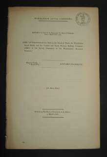 REPORT 1878 WIMBLEDON LEVEL CROSSING SOUTH WESTERN RAILWAY DOCKET 