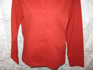 EILEEN FISHER Red Cotton Cardigan Jacket Size XS  