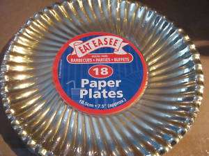 18 GOLD PAPER PLATES PARTY 50th WEDDING ANNIVERSARY  